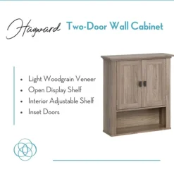 Honey Woodgrain Wall-Mounted Cabinet-Kirkland's Home Outlet