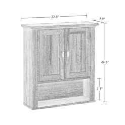 Honey Woodgrain Wall-Mounted Cabinet-Kirkland's Home Outlet