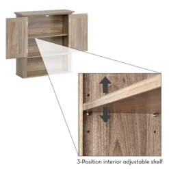 Honey Woodgrain Wall-Mounted Cabinet-Kirkland's Home Outlet