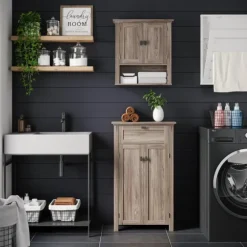 Honey Woodgrain Wall-Mounted Cabinet-Kirkland's Home Outlet