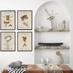 Horse Patents Framed Art Prints, Set Of 4-Kirkland's Home Shop