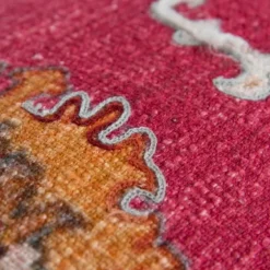 Hot Pink Vintage Rug Lumbar Pillow-Kirkland's Home Sale