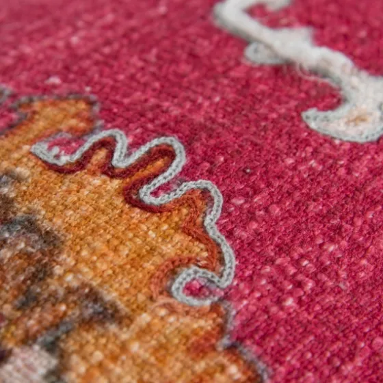 Hot Pink Vintage Rug Lumbar Pillow-Kirkland's Home Sale