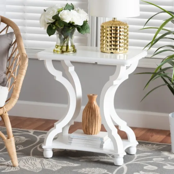 Hourglass Wood Accent Table-Kirkland's Home Shop