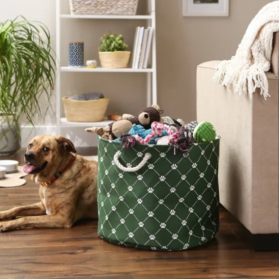 Hunter Paw Trellis Round Basket, 18 In.-Kirkland's Home Hot