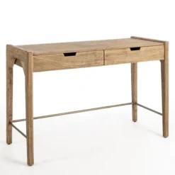 Hunter Wood 2-Drawer Desk-Kirkland's Home Online