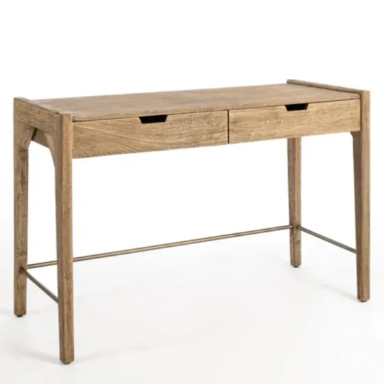 Hunter Wood 2-Drawer Desk-Kirkland's Home Online
