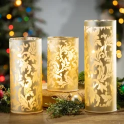 Hurricane Glass Luminaries, Set Of 3-Kirkland's Home Clearance