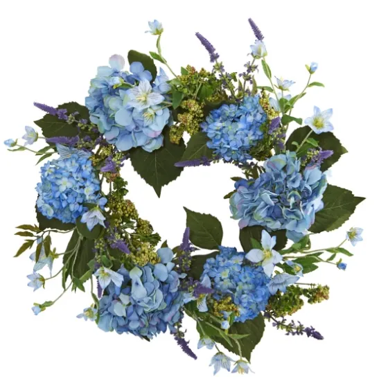 Hydrangea And Leaves Floral Wreath-Kirkland's Home Best Sale