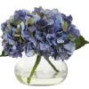 Hydrangea Arrangement In Clear Vase-Kirkland's Home Sale