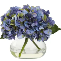 Hydrangea Arrangement In Clear Vase-Kirkland's Home Sale