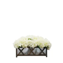 Hydrangea Arrangement In Lattice Box Planter-Kirkland's Home Hot
