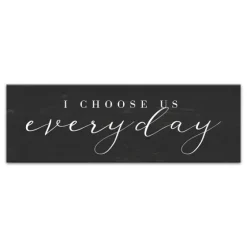 I Choose Us Every Day Canvas Wall Plaque-Kirkland's Home Store
