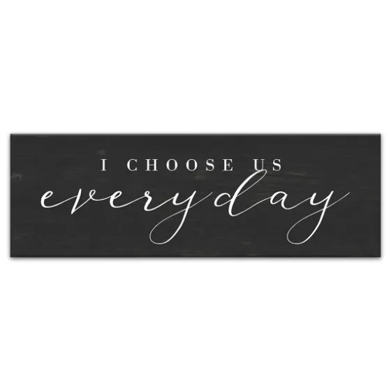 I Choose Us Every Day Canvas Wall Plaque-Kirkland's Home Store