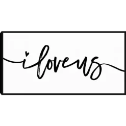 I Love Us Framed Canvas Art Print, 25X13 In.-Kirkland's Home New