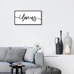 I Love Us Framed Canvas Art Print, 25X13 In.-Kirkland's Home New