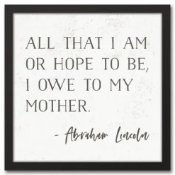 I Owe To My Mother Framed Canvas Art Print-Kirkland's Home Discount