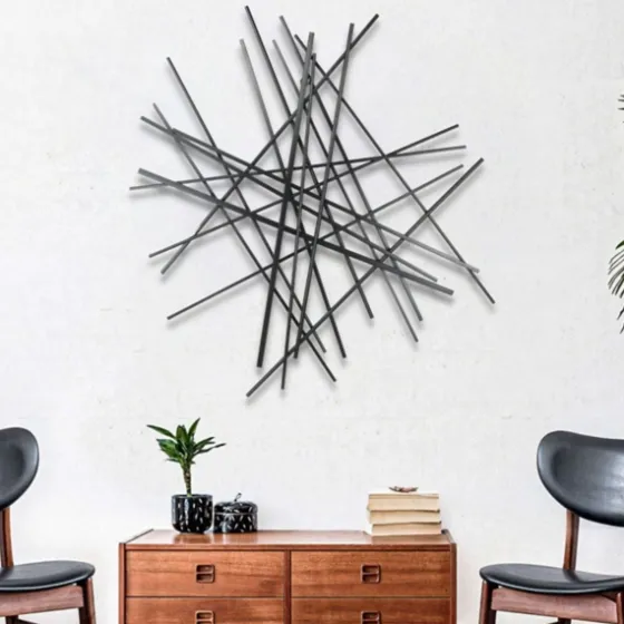 Icilio Abstract Linear Wall Plaque-Kirkland's Home Best