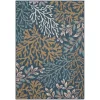 Ikat Coral Sea Blue Outdoor Area Rug, 5X7-Kirkland's Home Best Sale