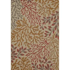 Ikat Coral Sunset Outdoor Area Rug, 5X7-Kirkland's Home Hot
