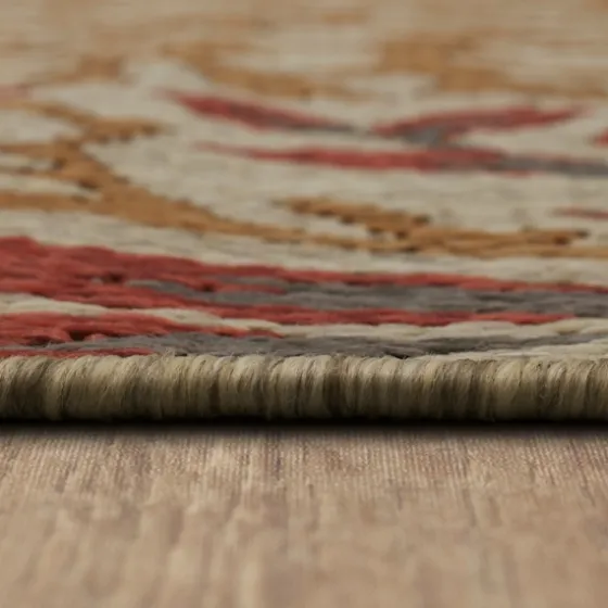 Ikat Coral Sunset Outdoor Area Rug, 5X7-Kirkland's Home Hot