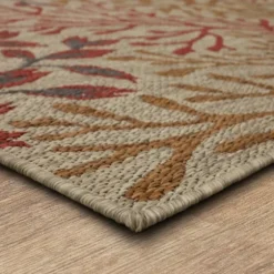 Ikat Coral Sunset Outdoor Area Rug, 5X7-Kirkland's Home Hot