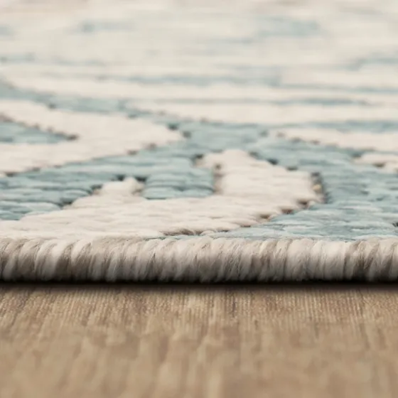 Ikat Coral White Sand Outdoor Area Rug, 5X7-Kirkland's Home Best Sale