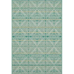Ikat Diamond Green Outdoor Area Rug, 5X7-Kirkland's Home Hot