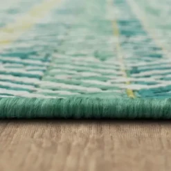 Ikat Diamond Green Outdoor Area Rug, 5X7-Kirkland's Home Hot
