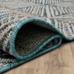 Ikat Diamond Indigo Outdoor Area Rug, 5X7-Kirkland's Home Store