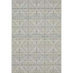 Ikat Diamond Light Outdoor Area Rug, 5X7-Kirkland's Home Online