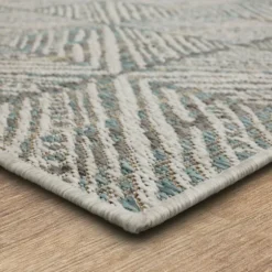 Ikat Diamond Light Outdoor Area Rug, 5X7-Kirkland's Home Online
