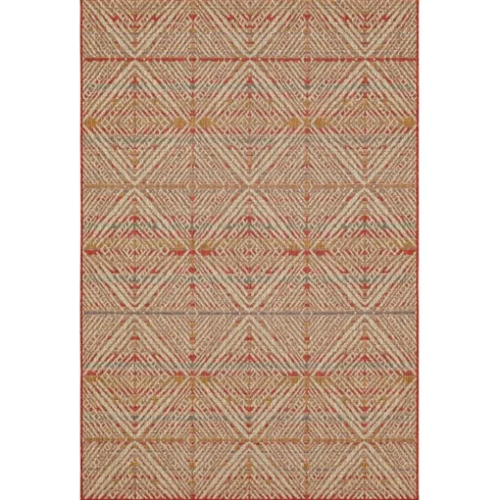 Ikat Diamond Sunset Outdoor Area Rug, 5X7-Kirkland's Home Fashion