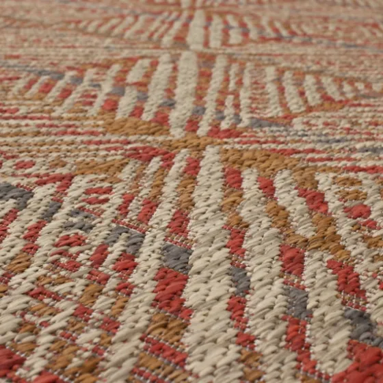 Ikat Diamond Sunset Outdoor Area Rug, 5X7-Kirkland's Home Fashion