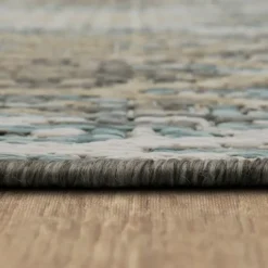 Ikat Scrolling Brown Outdoor Area Rug, 5X7-Kirkland's Home Shop