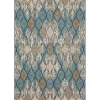 Ikat Scrolling Indigo Outdoor Area Rug, 5X7-Kirkland's Home Shop