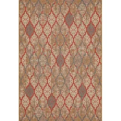 Ikat Scrolling Sunset Outdoor Area Rug, 5X7-Kirkland's Home Best Sale