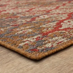Ikat Scrolling Sunset Outdoor Area Rug, 5X7-Kirkland's Home Best Sale