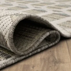 Ikat Vibrant Tan Outdoor Area Rug, 5X7-Kirkland's Home Sale