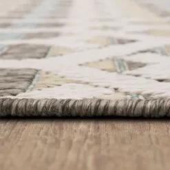 Ikat Vibrant Tan Outdoor Area Rug, 5X7-Kirkland's Home Sale
