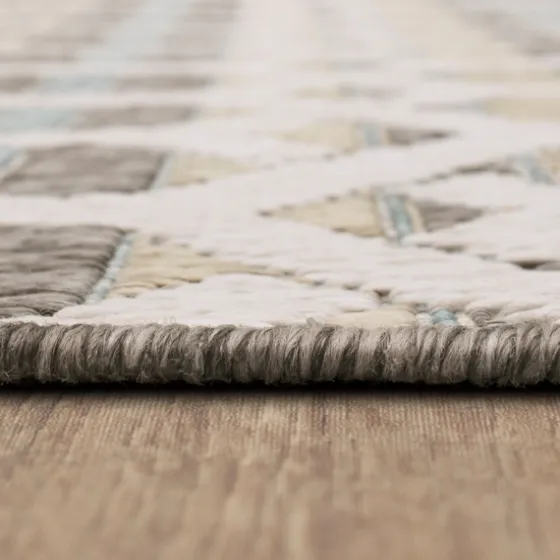 Ikat Vibrant Tan Outdoor Area Rug, 5X7-Kirkland's Home Sale