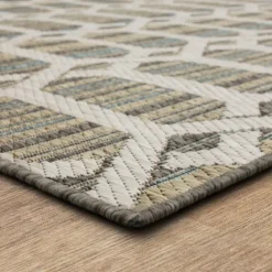 Ikat Vibrant Tan Outdoor Area Rug, 5X7-Kirkland's Home Sale