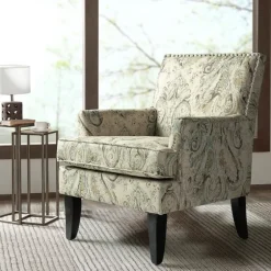 Indigo And Yellow Floral Upholstered Accent Chair-Kirkland's Home Hot