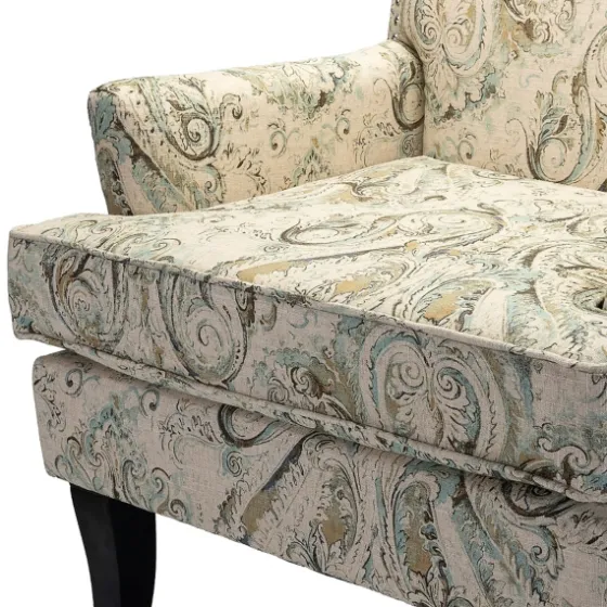 Indigo And Yellow Floral Upholstered Accent Chair-Kirkland's Home Hot