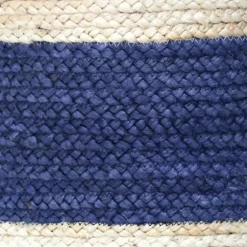 Indigo Bold Striped Jute Basket, 19 In.-Kirkland's Home Online