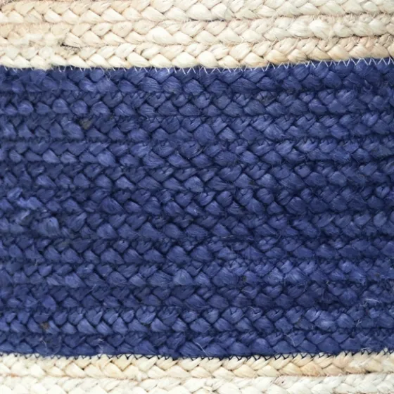 Indigo Bold Striped Jute Basket, 19 In.-Kirkland's Home Online