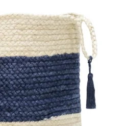 Indigo Bold Striped Jute Basket, 17 In.-Kirkland's Home Flash Sale