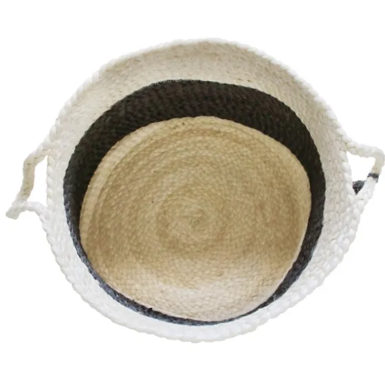 Indigo Bold Striped Jute Basket, 17 In.-Kirkland's Home Flash Sale