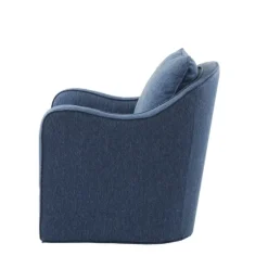 Indigo Curved Arm Swivel Accent Chair-Kirkland's Home Outlet