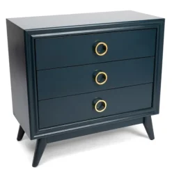 Indigo 3-Drawer Wood Chest-Kirkland's Home Cheap